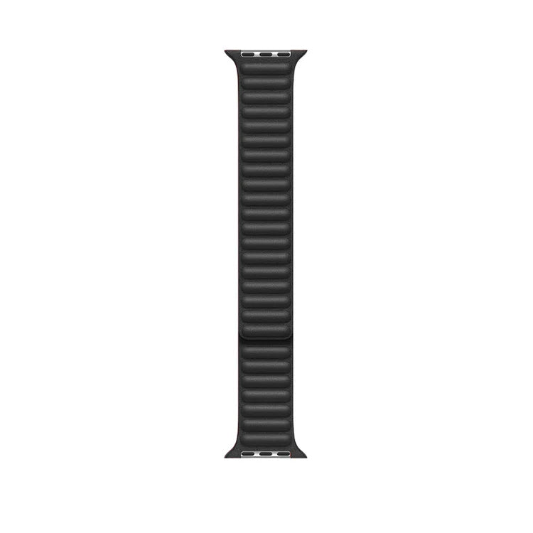 Negro - Correa eslabones de Piel para Apple Watch
