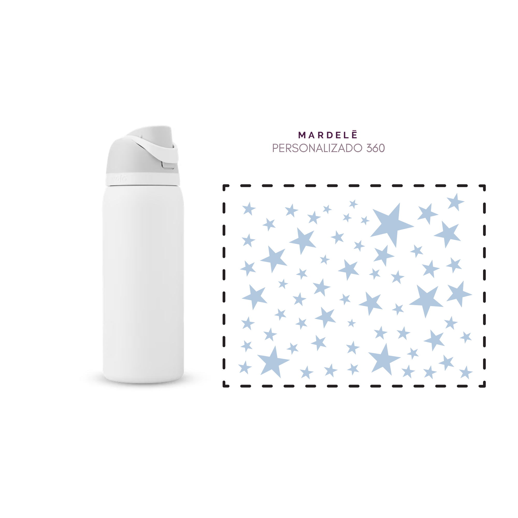 Tu Nombre + Estrellas 360° - Plantilla de Stickers UV | Resistentes 2–4 Años • Waterproof & Duraderos