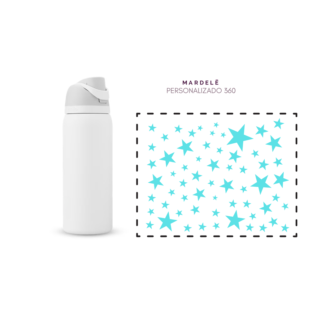 Tu Nombre + Estrellas 360° - Plantilla de Stickers UV | Resistentes 2–4 Años • Waterproof & Duraderos