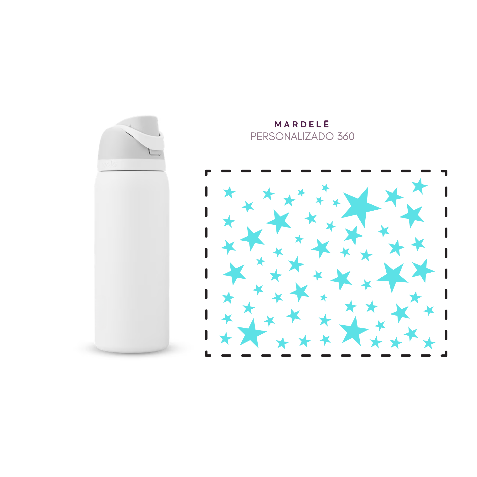 Tu Nombre + Estrellas 360° - Plantilla de Stickers UV | Resistentes 2–4 Años • Waterproof & Duraderos