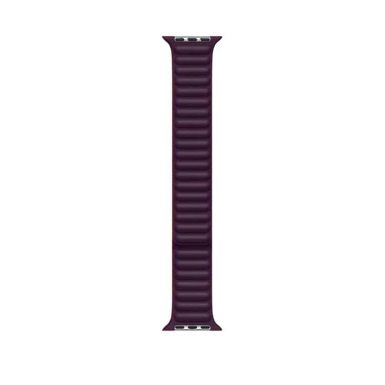 Morado - Correa eslabones de Piel para Apple Watch