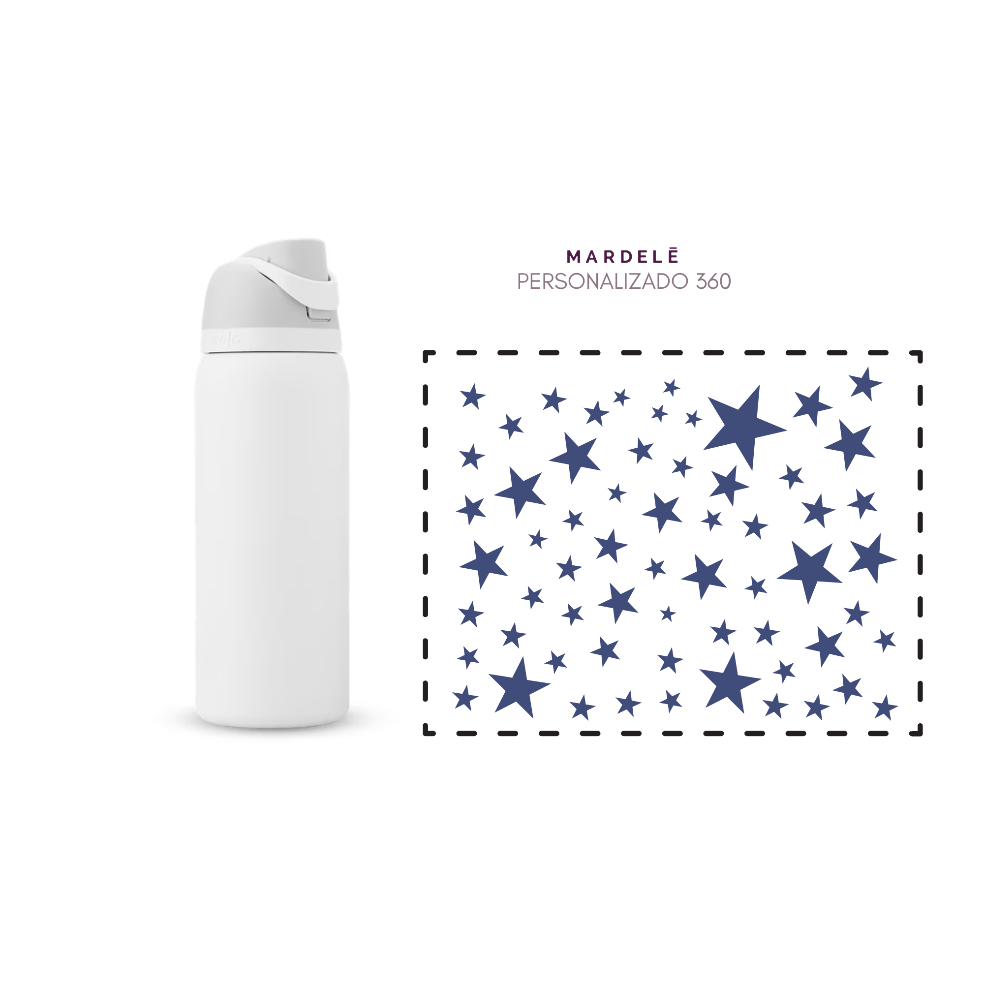 Tu Nombre + Estrellas 360° - Plantilla de Stickers UV | Resistentes 2–4 Años • Waterproof & Duraderos