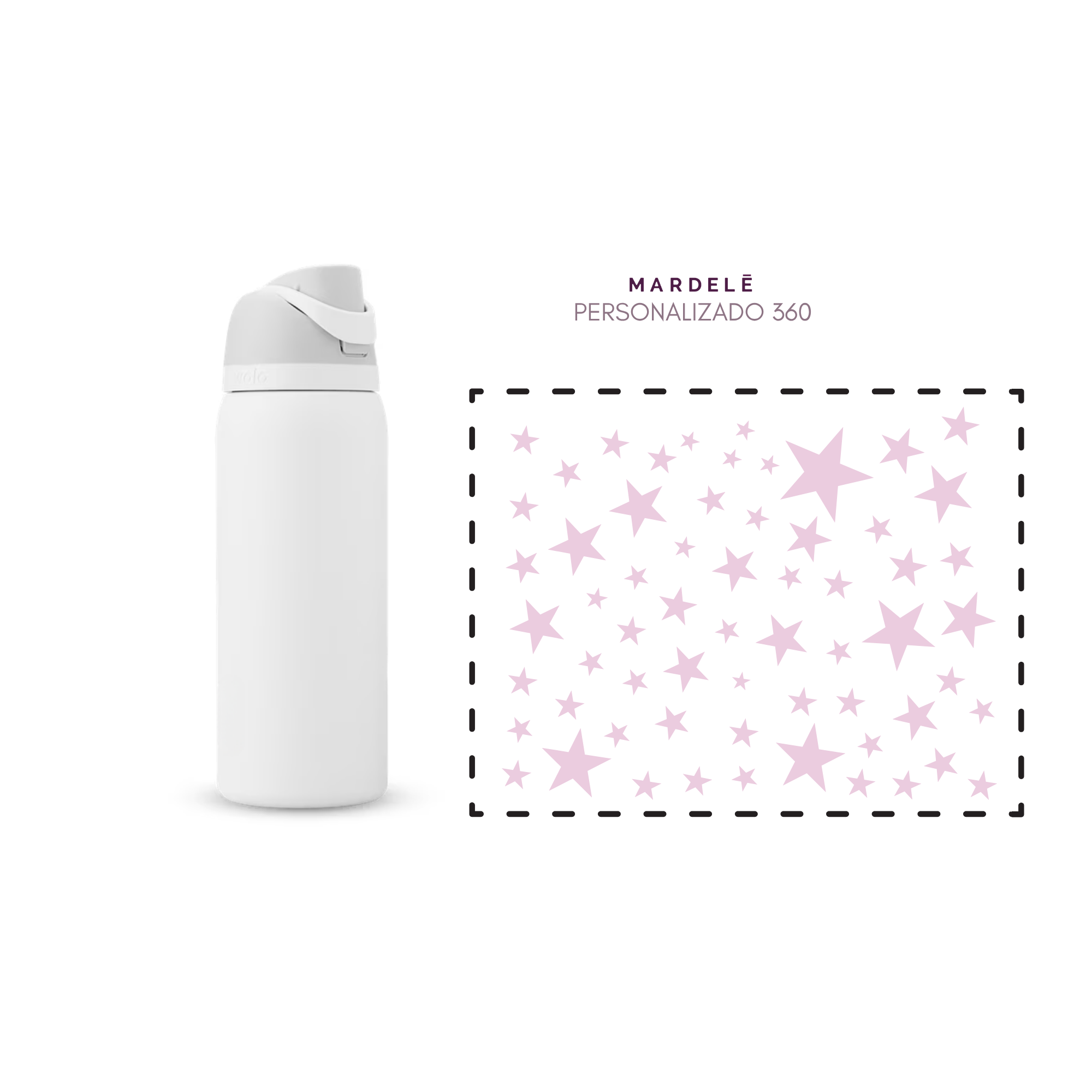 Tu Nombre + Estrellas 360° - Plantilla de Stickers UV | Resistentes 2–4 Años • Waterproof & Duraderos