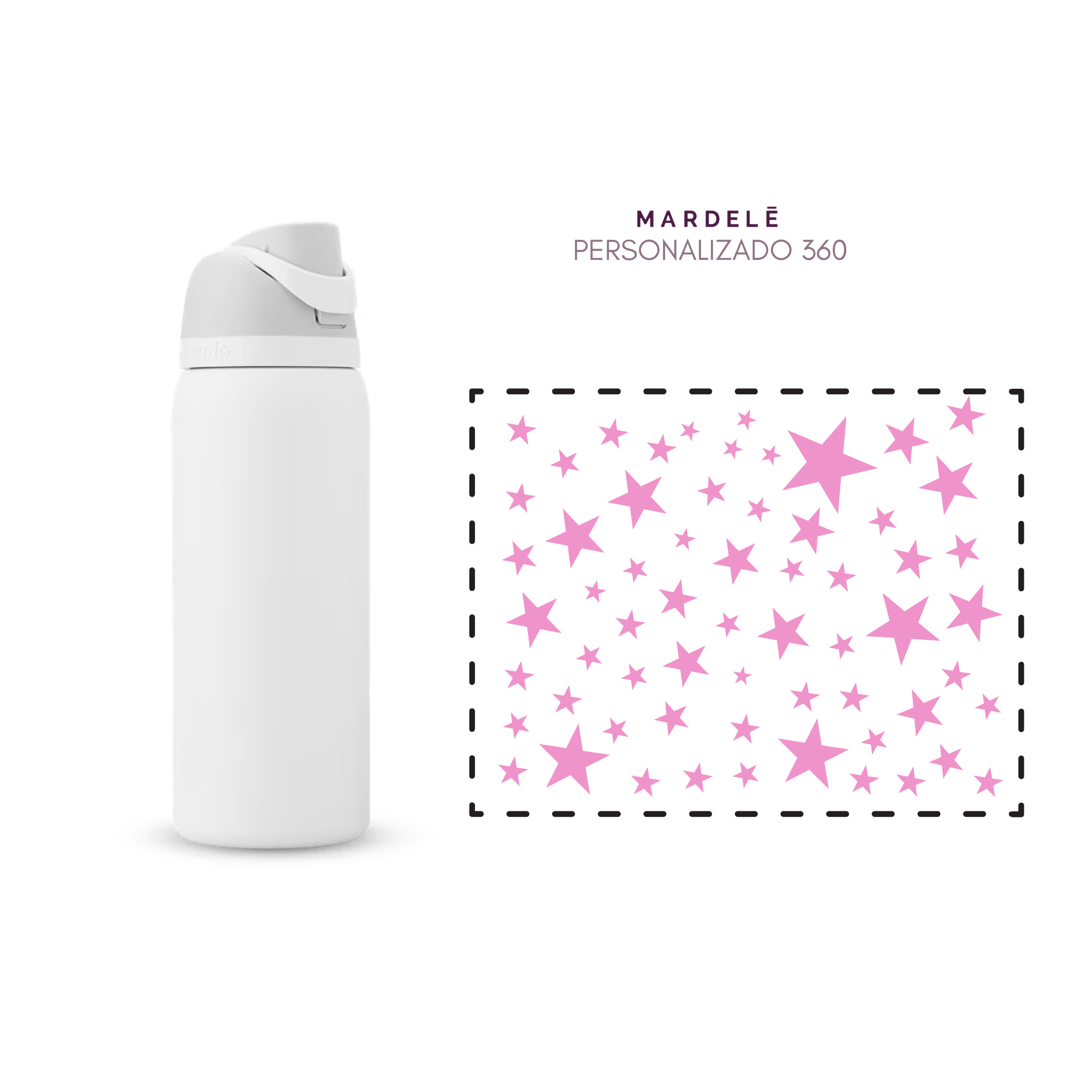 Tu Nombre + Estrellas 360° - Plantilla de Stickers UV | Resistentes 2–4 Años • Waterproof & Duraderos