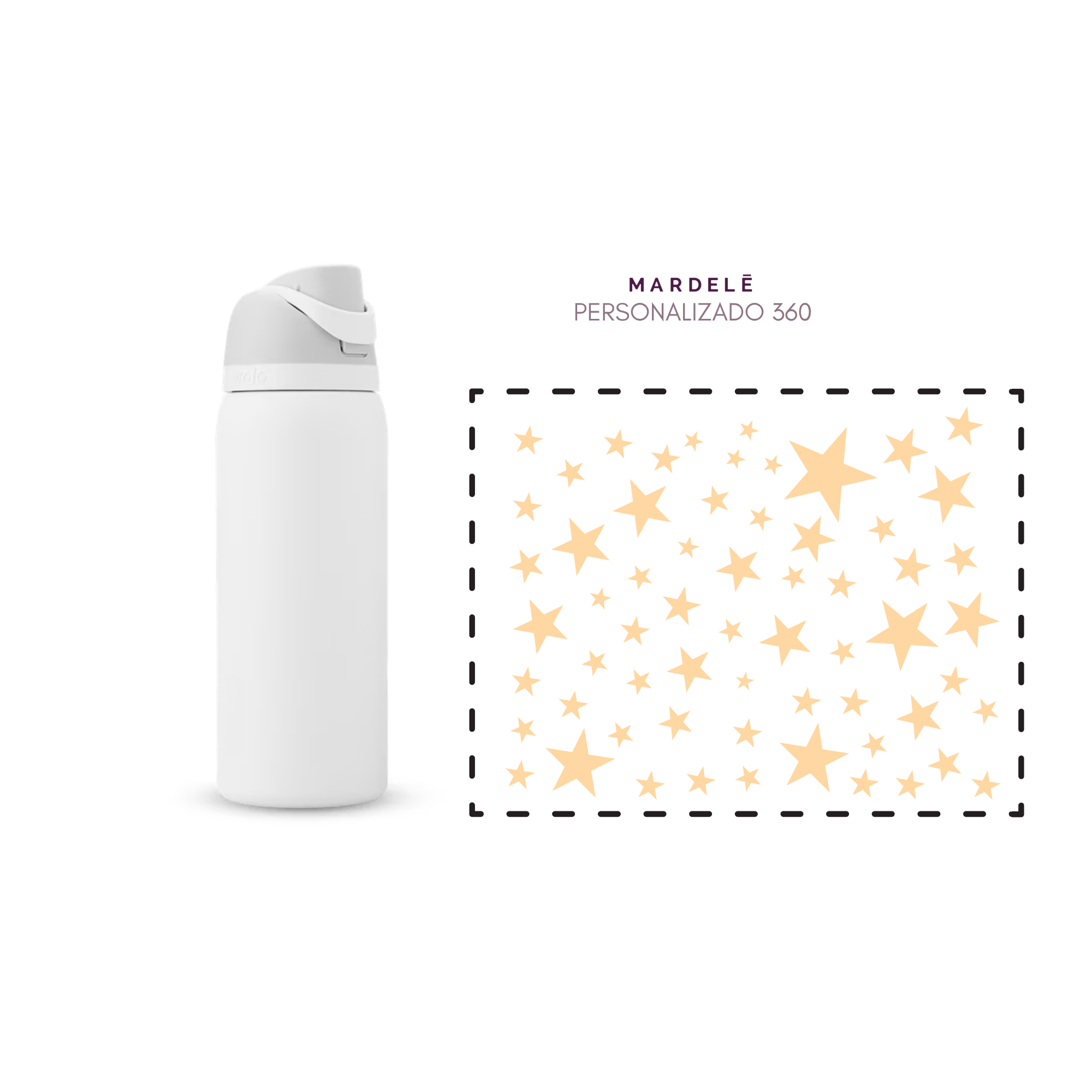 Tu Nombre + Estrellas 360° - Plantilla de Stickers UV | Resistentes 2–4 Años • Waterproof & Duraderos