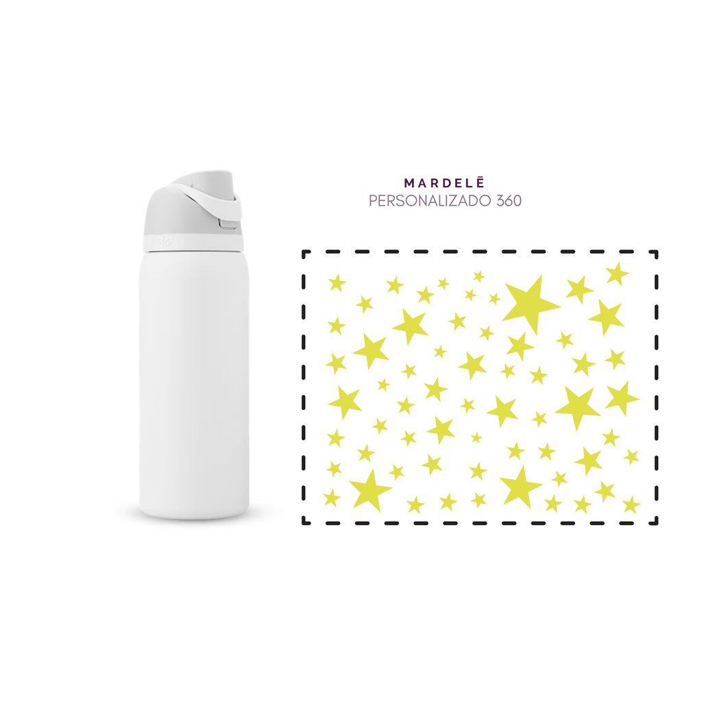 Tu Nombre + Estrellas 360° - Plantilla de Stickers UV | Resistentes 2–4 Años • Waterproof & Duraderos