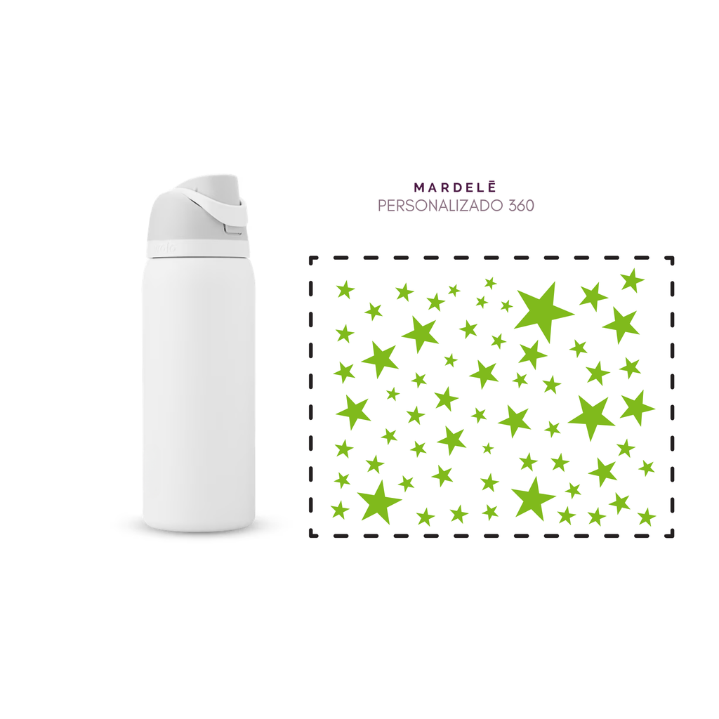 Tu Nombre + Estrellas 360° - Plantilla de Stickers UV | Resistentes 2–4 Años • Waterproof & Duraderos
