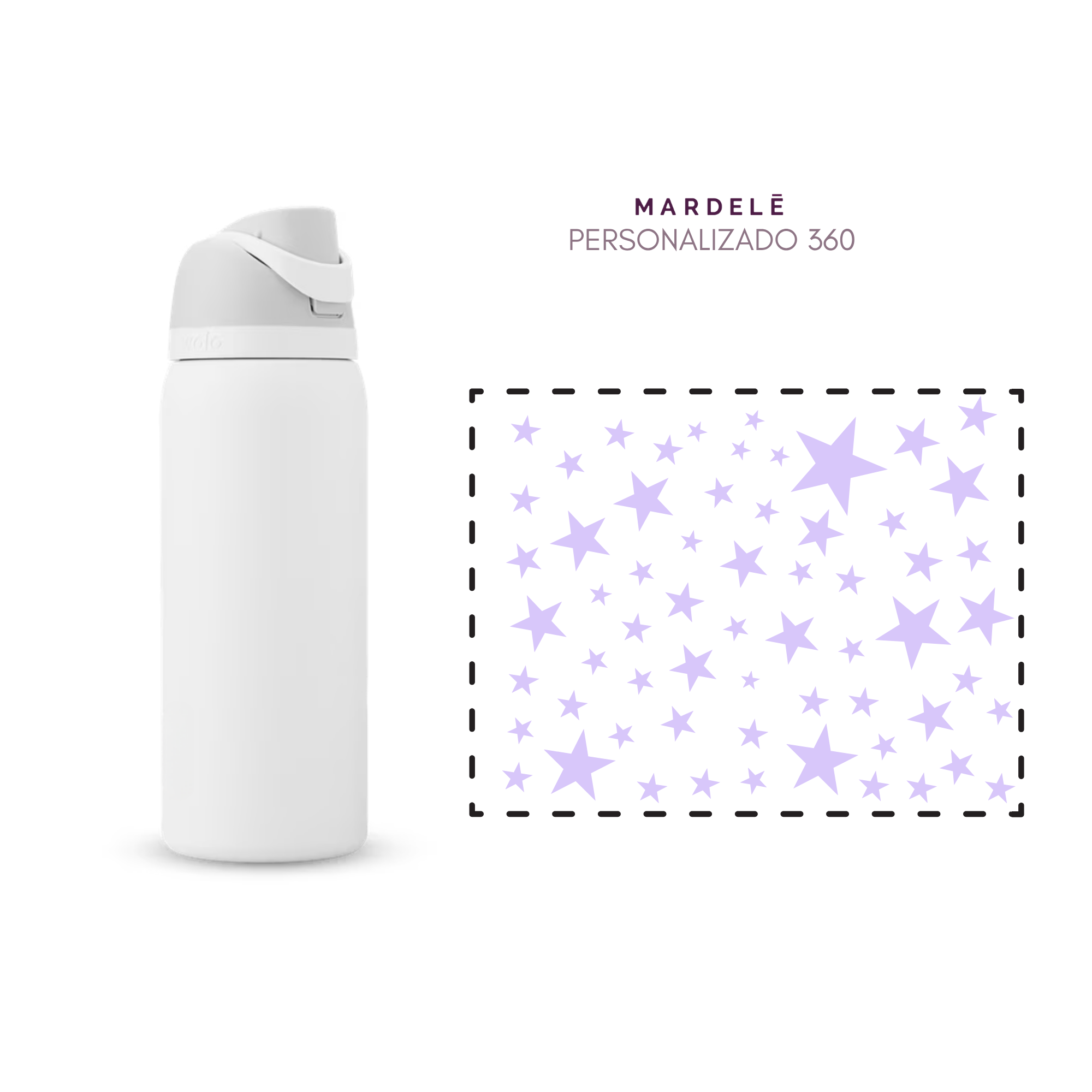Tu Nombre + Estrellas 360° - Plantilla de Stickers UV | Resistentes 2–4 Años • Waterproof & Duraderos