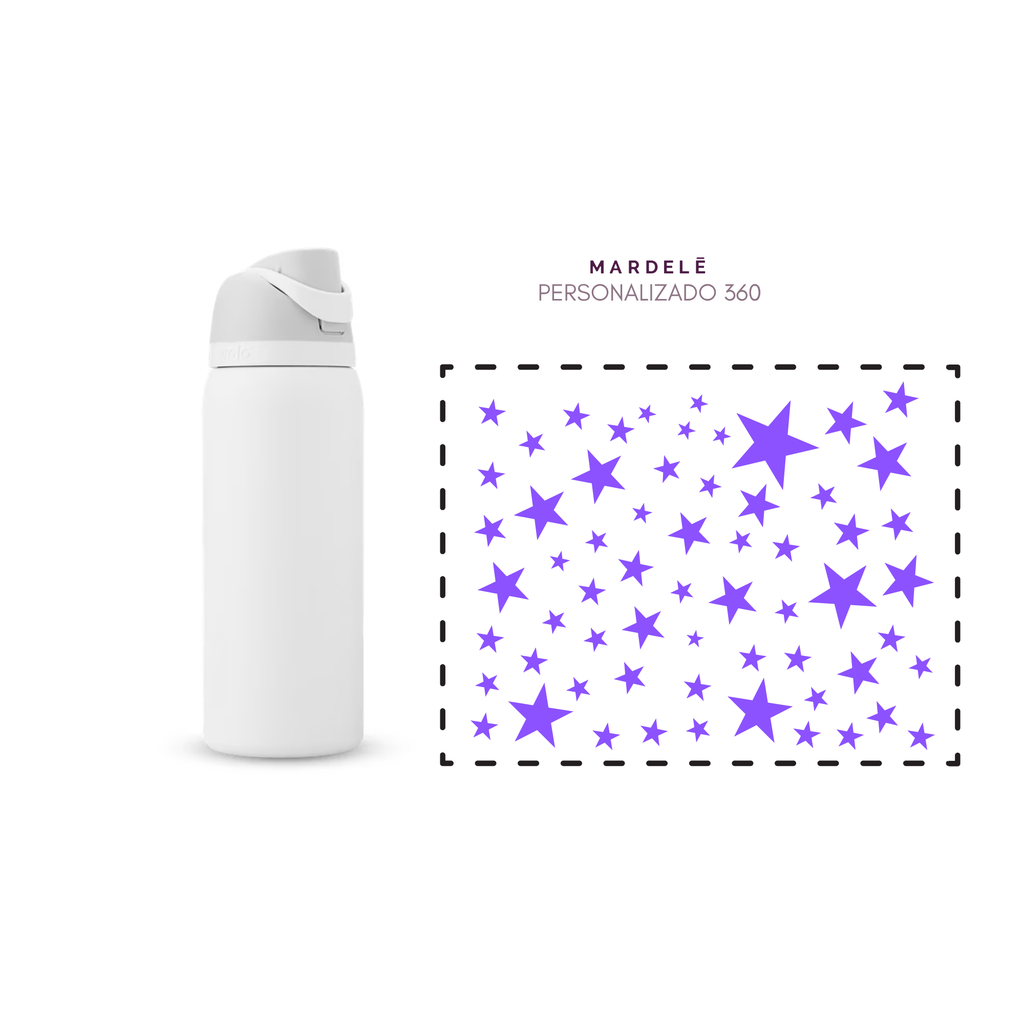 Tu Nombre + Estrellas 360° - Plantilla de Stickers UV | Resistentes 2–4 Años • Waterproof & Duraderos
