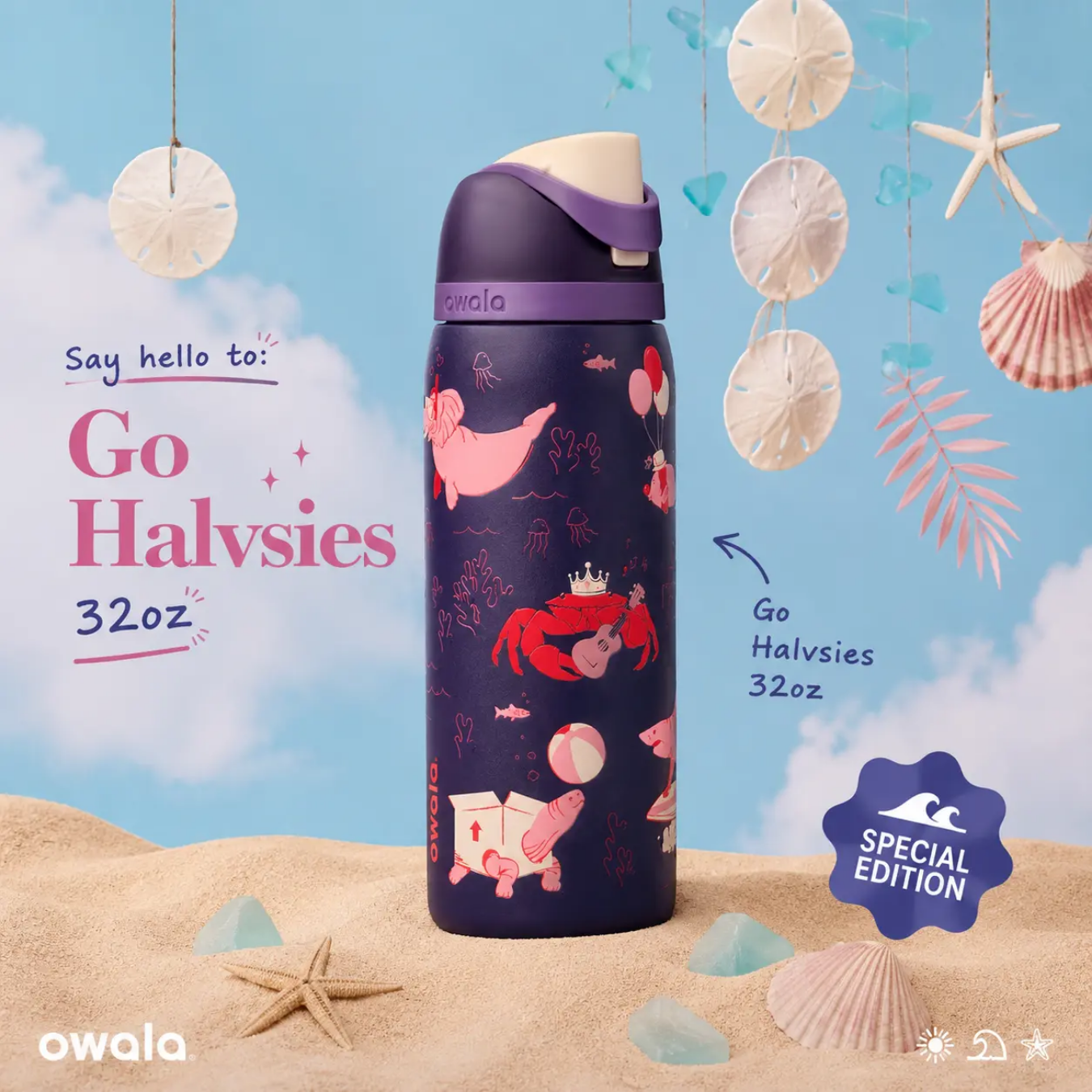 Owala FreeSip 32 oz | Go Halvsies Original
