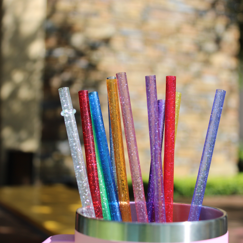 Popote con glitter 28cm